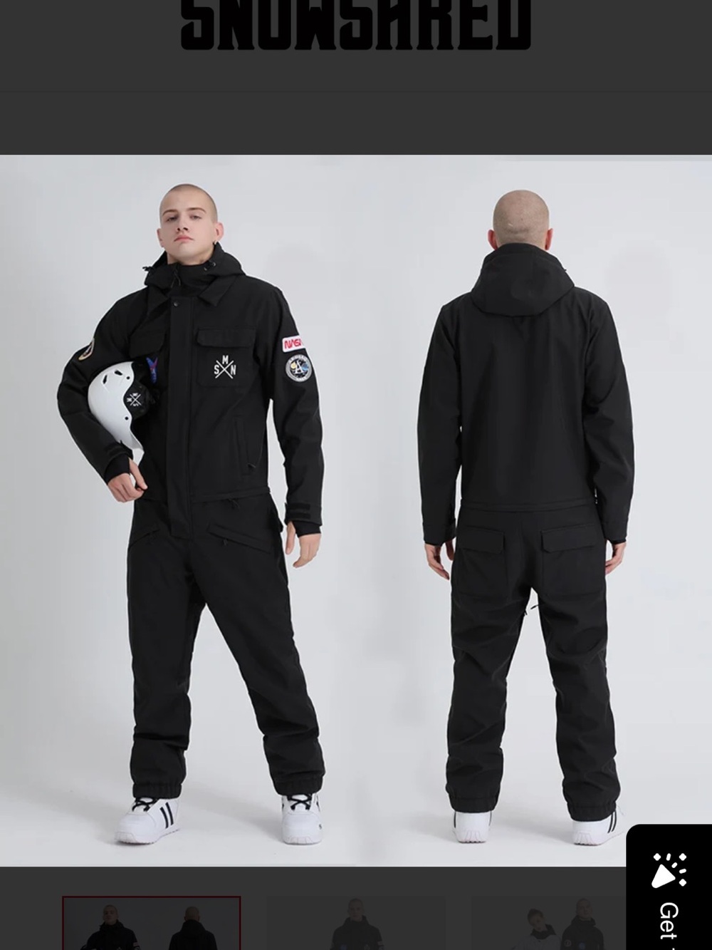 Men's SMN Slope Star Nasa Icon Ski Suits Winter Snow Jumpsuits